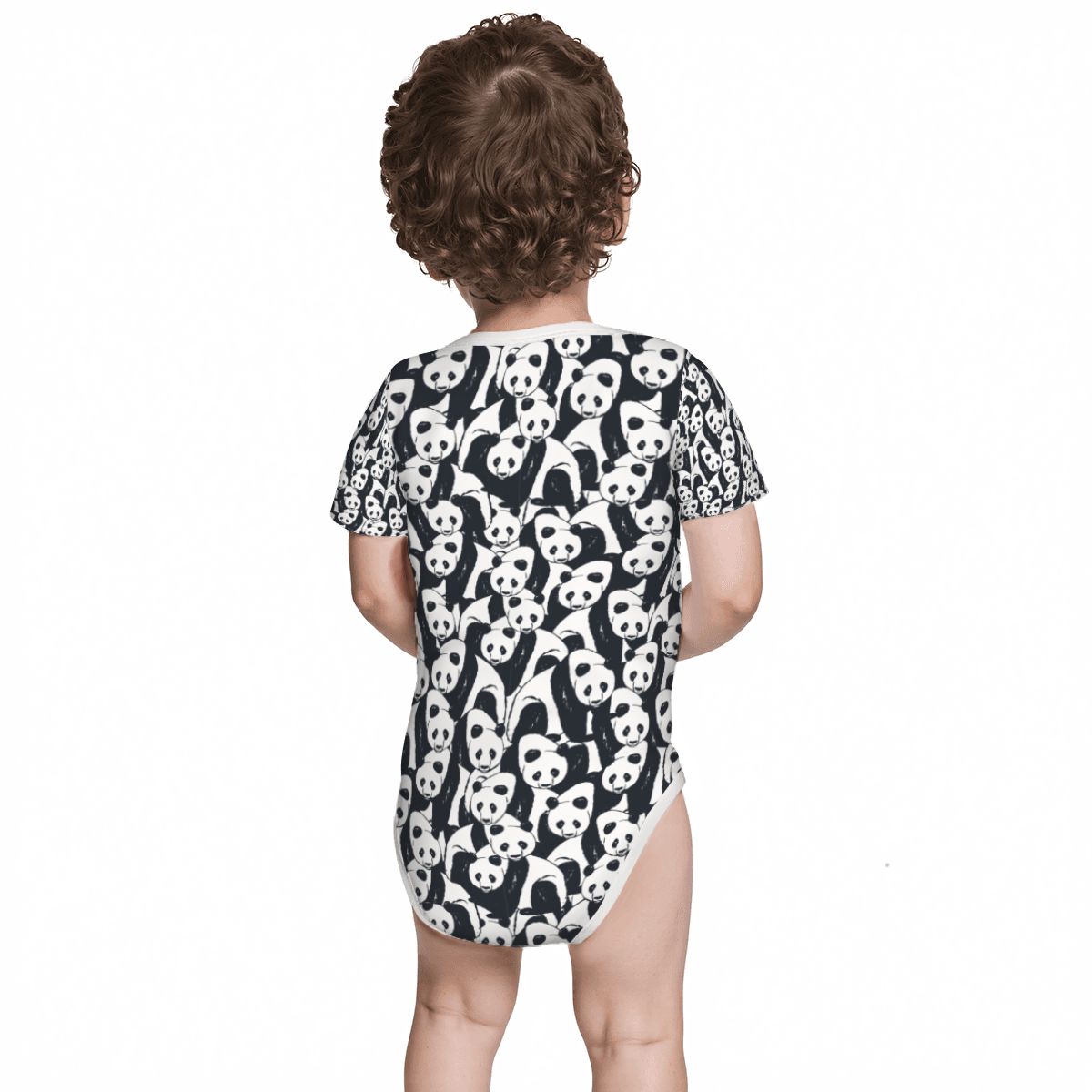 Baby Cotton Short Sleeve Onesie - PANDA