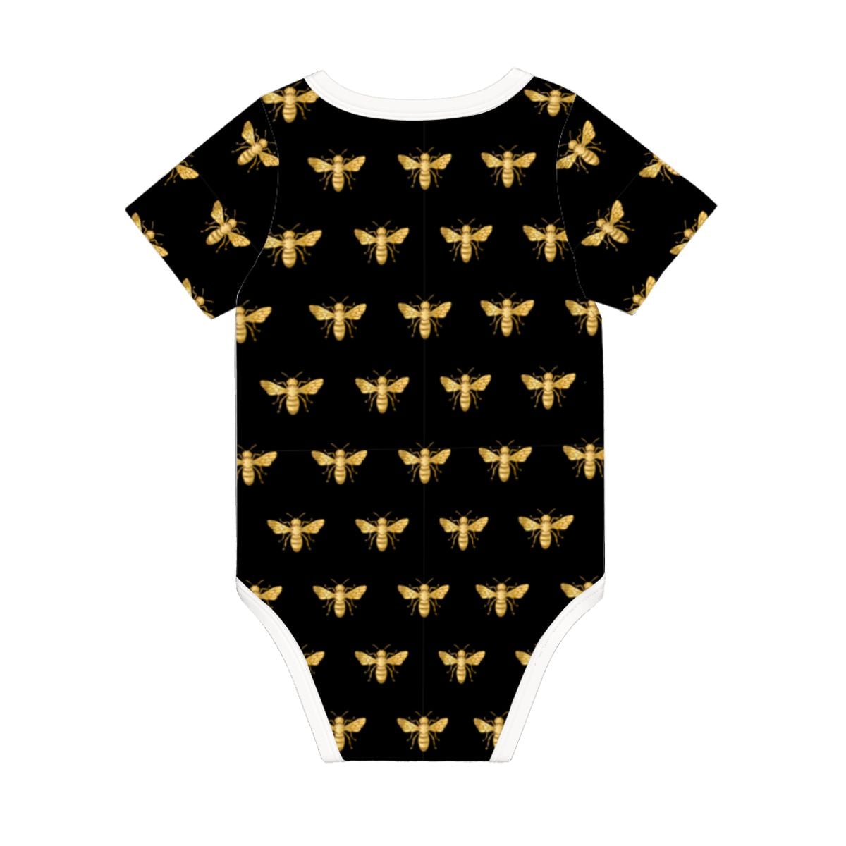 Baby Cotton Short Sleeve Onesie - GOLDEN BEE