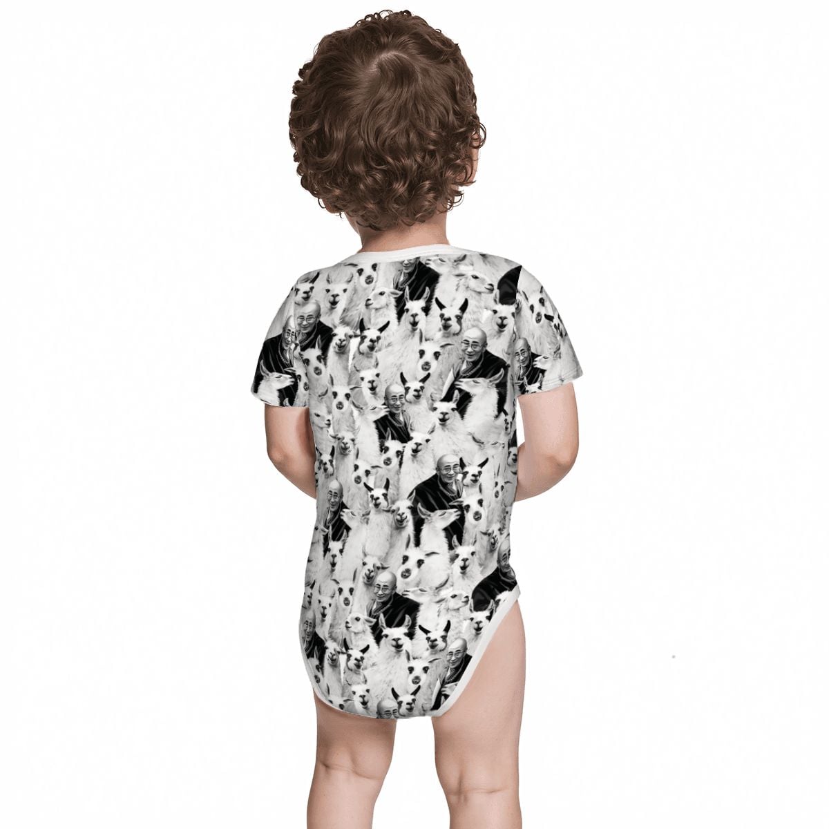 Baby Cotton Short Sleeve Onesie - DALAI LAMA