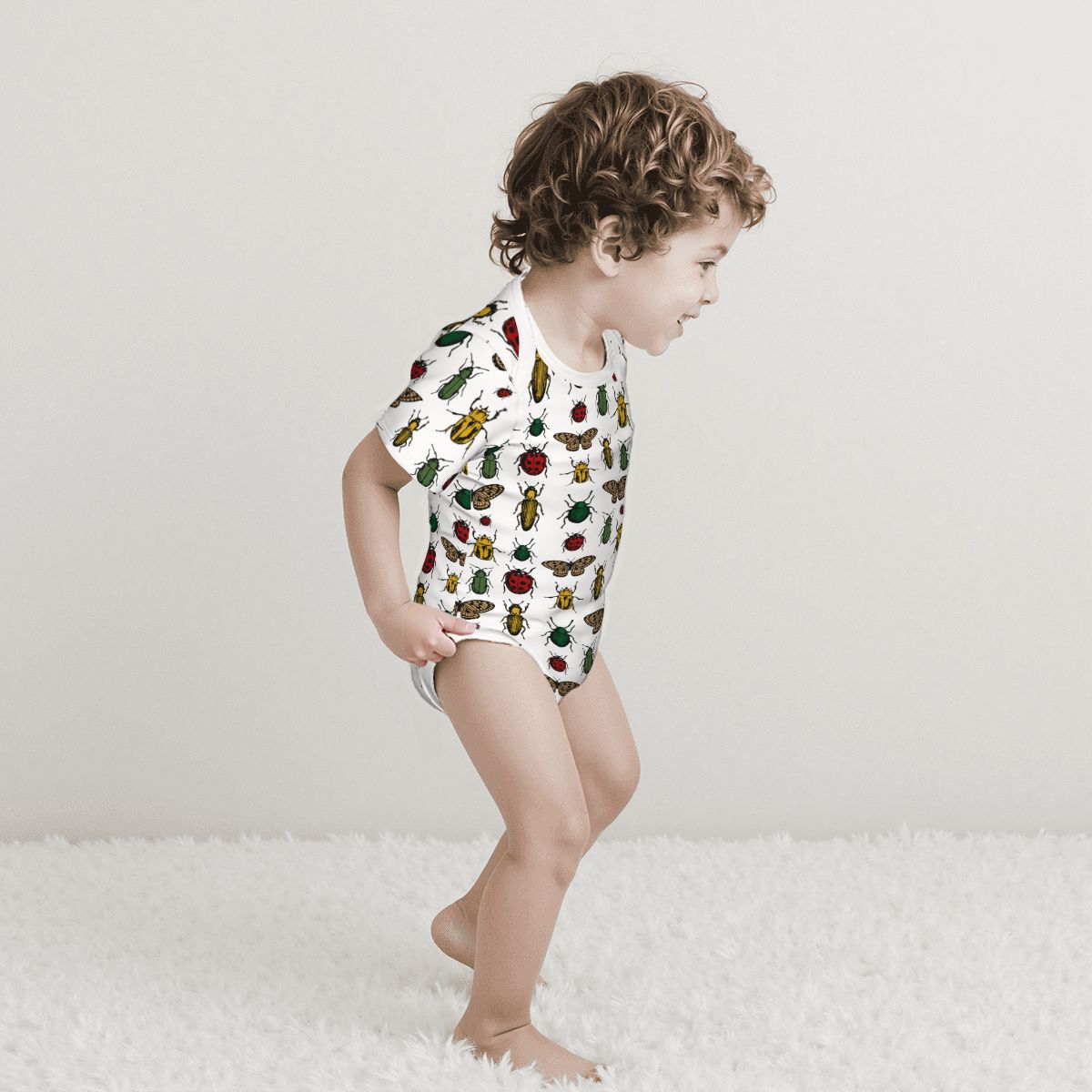 Baby Cotton Short Sleeve Onesie - BUGS