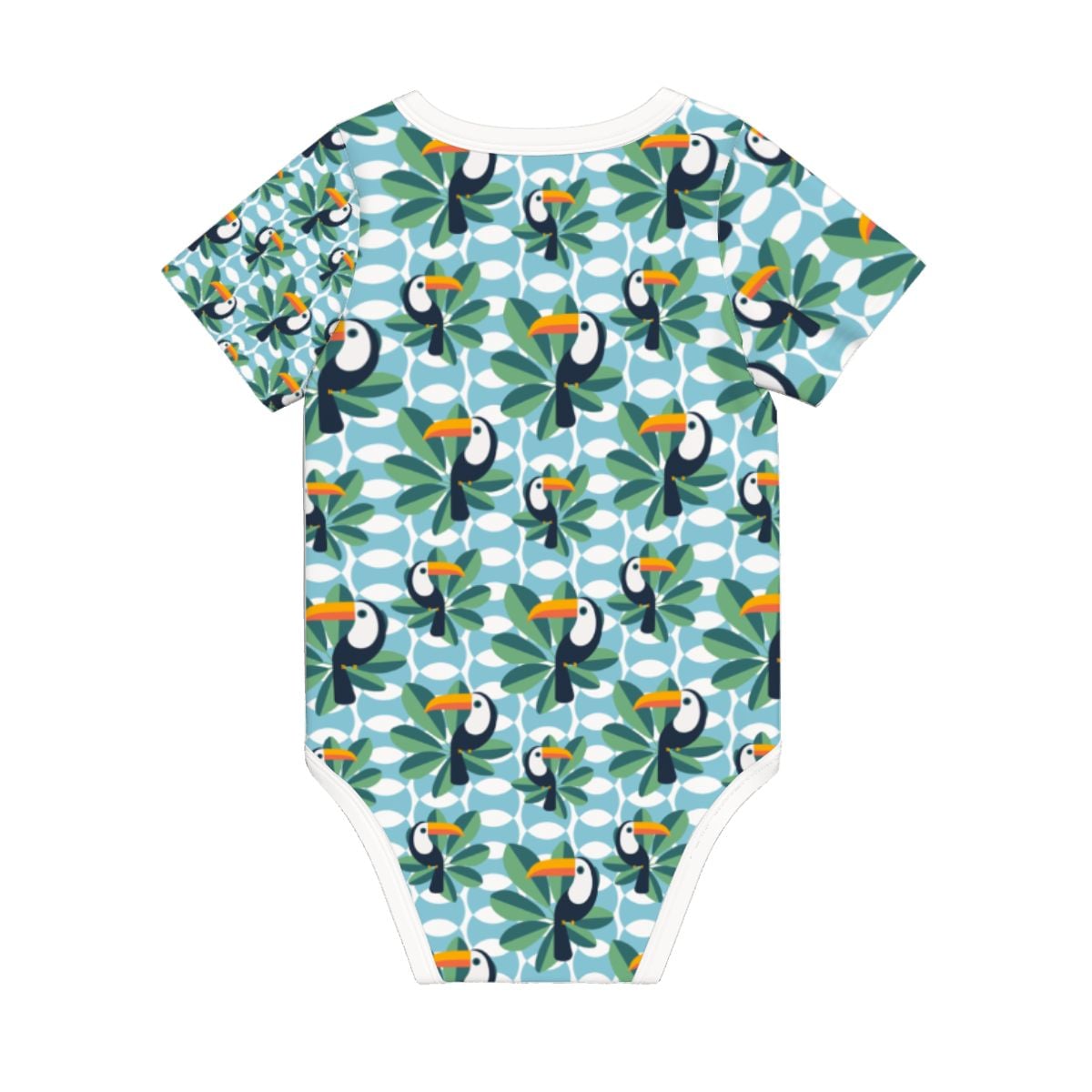 Baby Cotton Short Sleeve Onesie - BIRDS