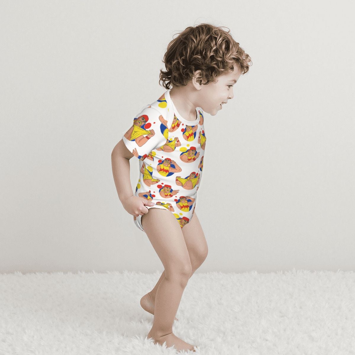 Baby Cotton Short Sleeve Onesie - HOGAN WHITE TEETH