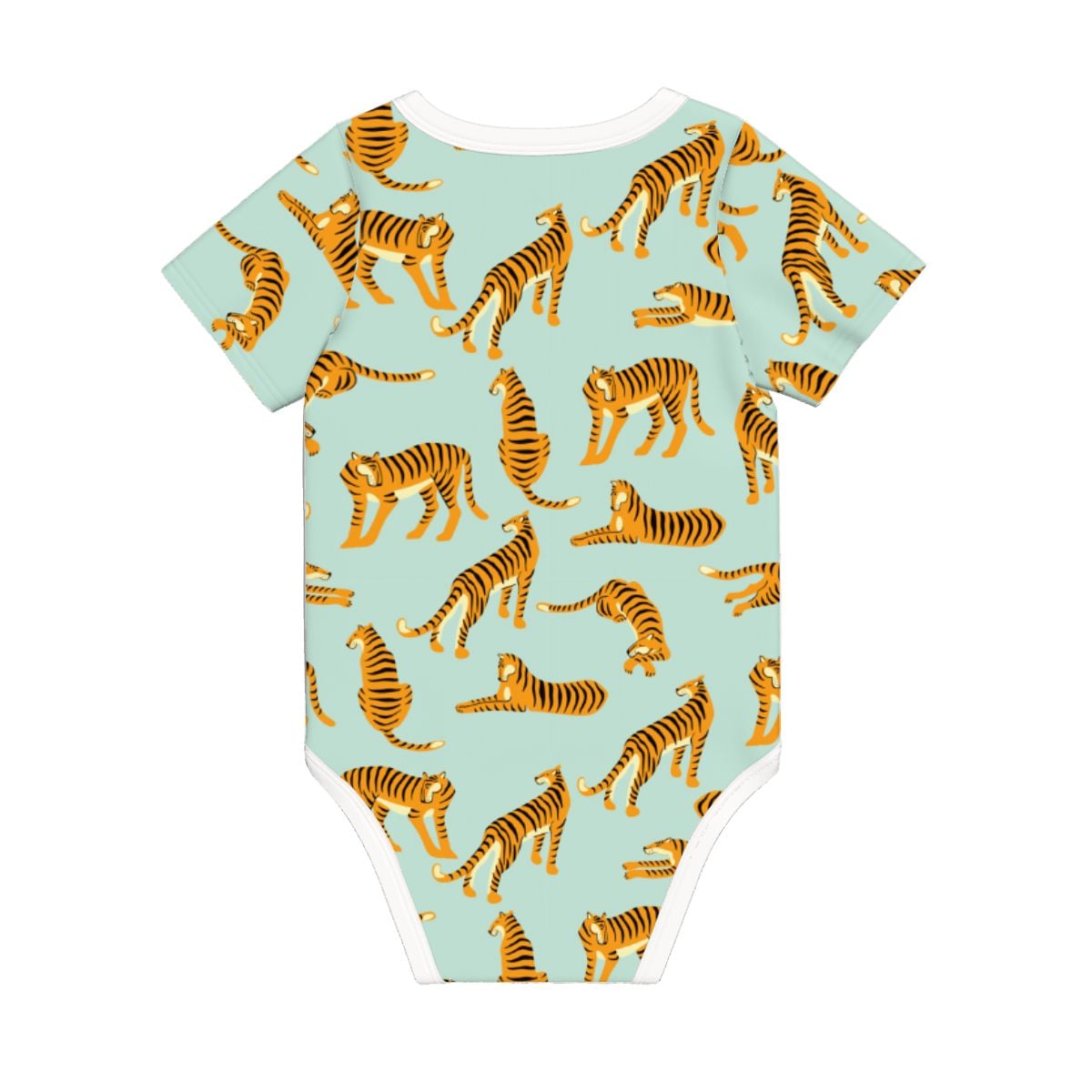 Baby Cotton Short Sleeve Onesie - TIGER
