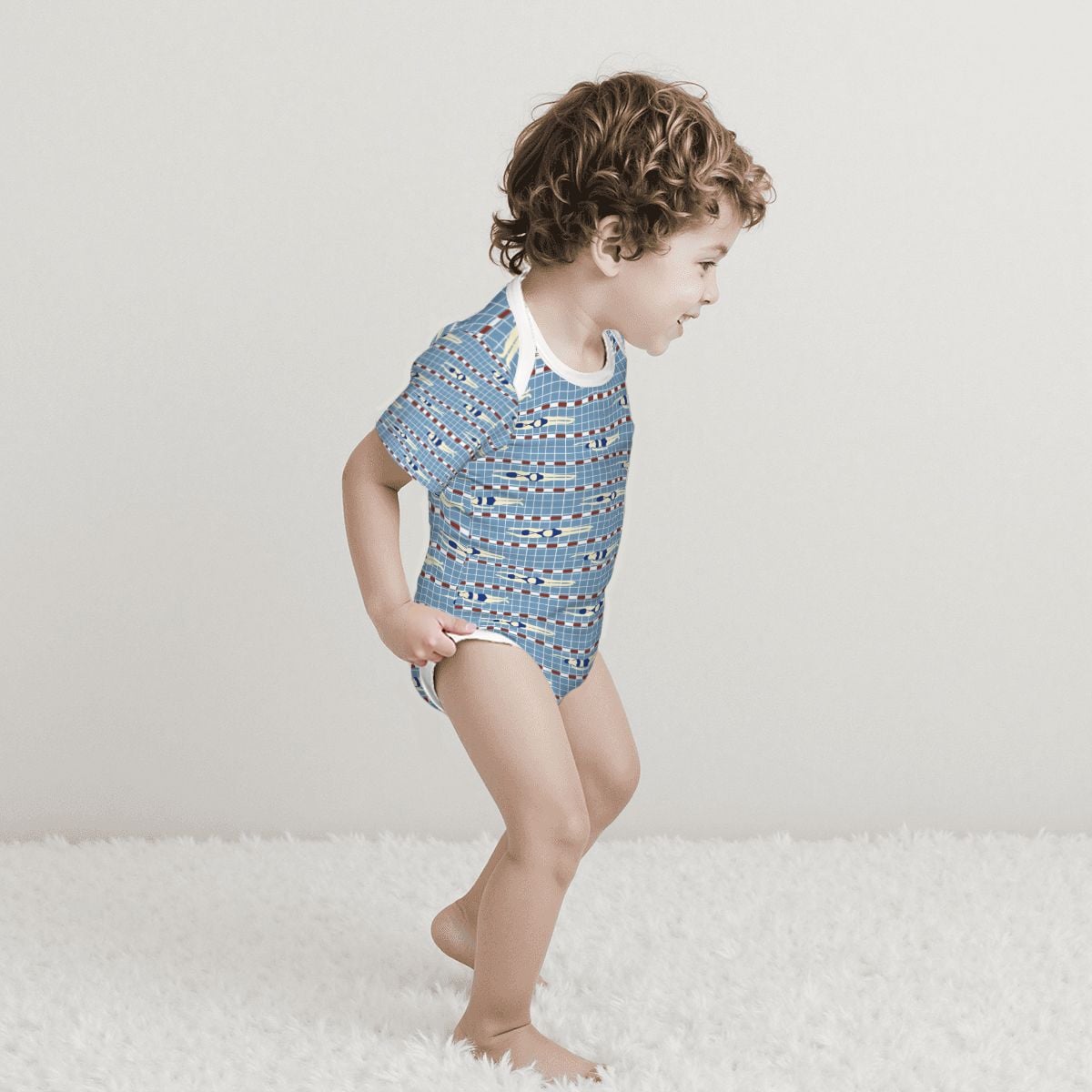 Baby Cotton Short Sleeve Onesie - No. 09