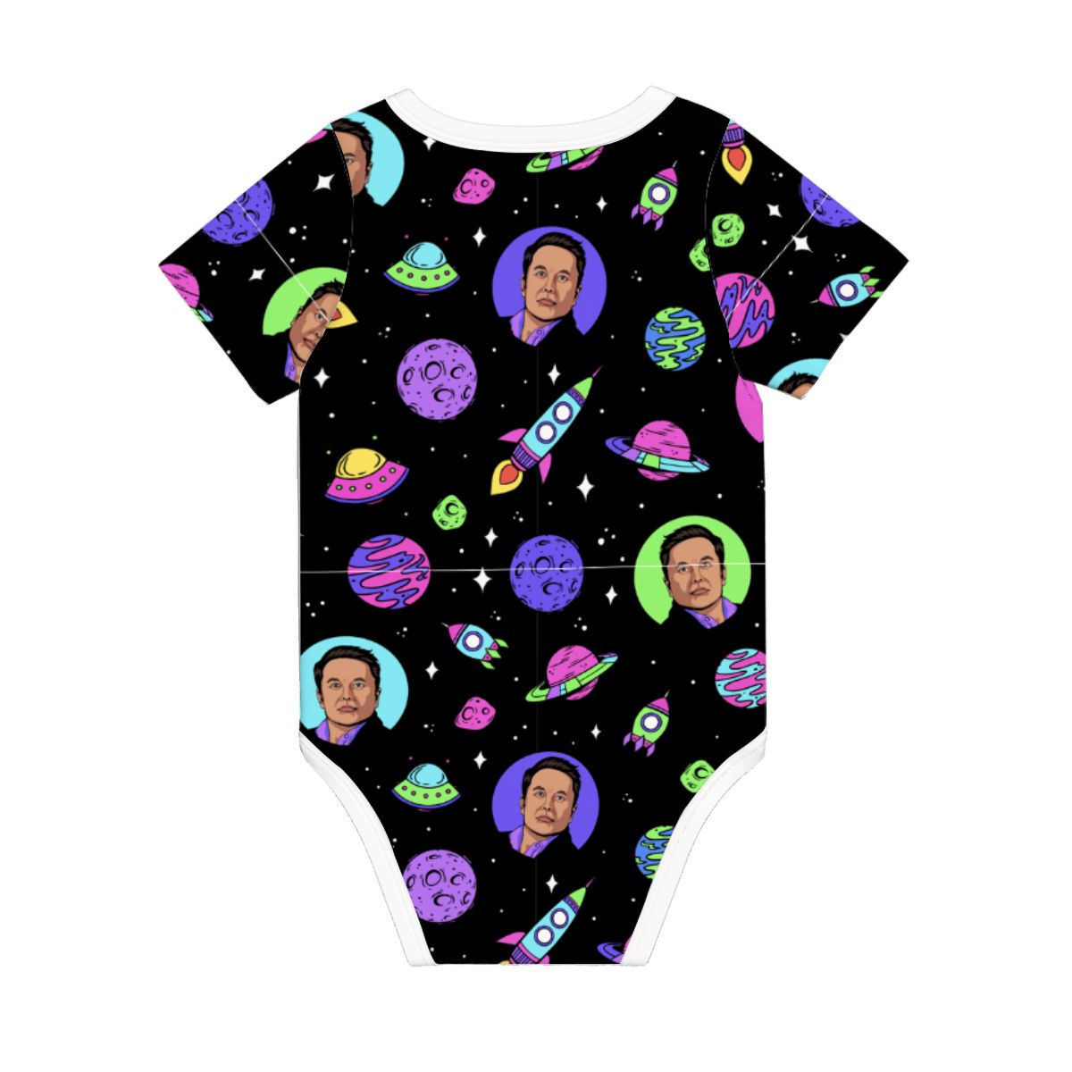 Baby Cotton Short Sleeve Onesie - ELON MUSK
