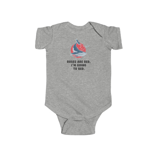 Roses Are Red, I'm Going To Bed Baby Bodysuit | Funny Sleepy Baby Onesie | Infant Bodysuit | Rabbit Skins 4424