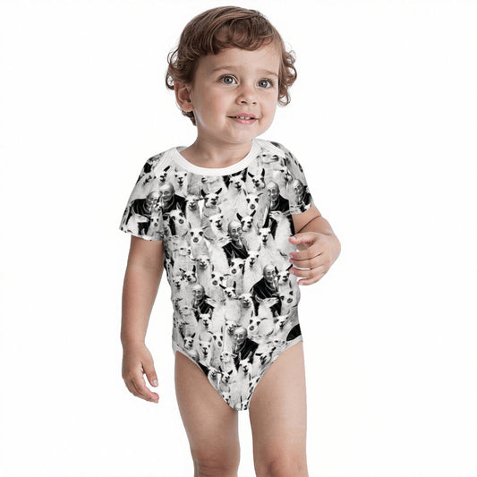 Baby Cotton Short Sleeve Onesie - DALAI LAMA