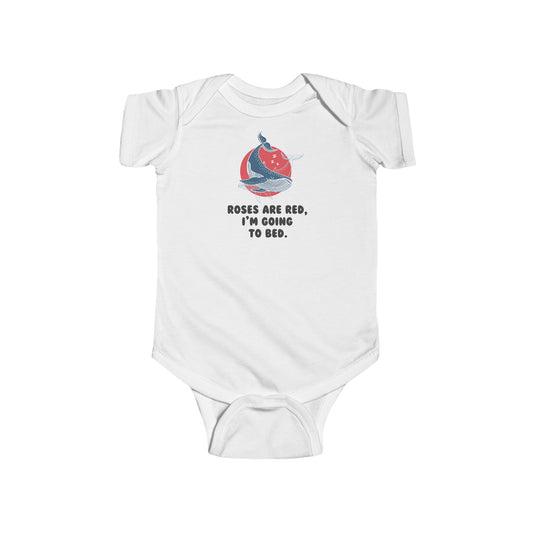 Roses Are Red, I'm Going To Bed Baby Bodysuit | Funny Sleepy Baby Onesie | Infant Bodysuit | Rabbit Skins 4424