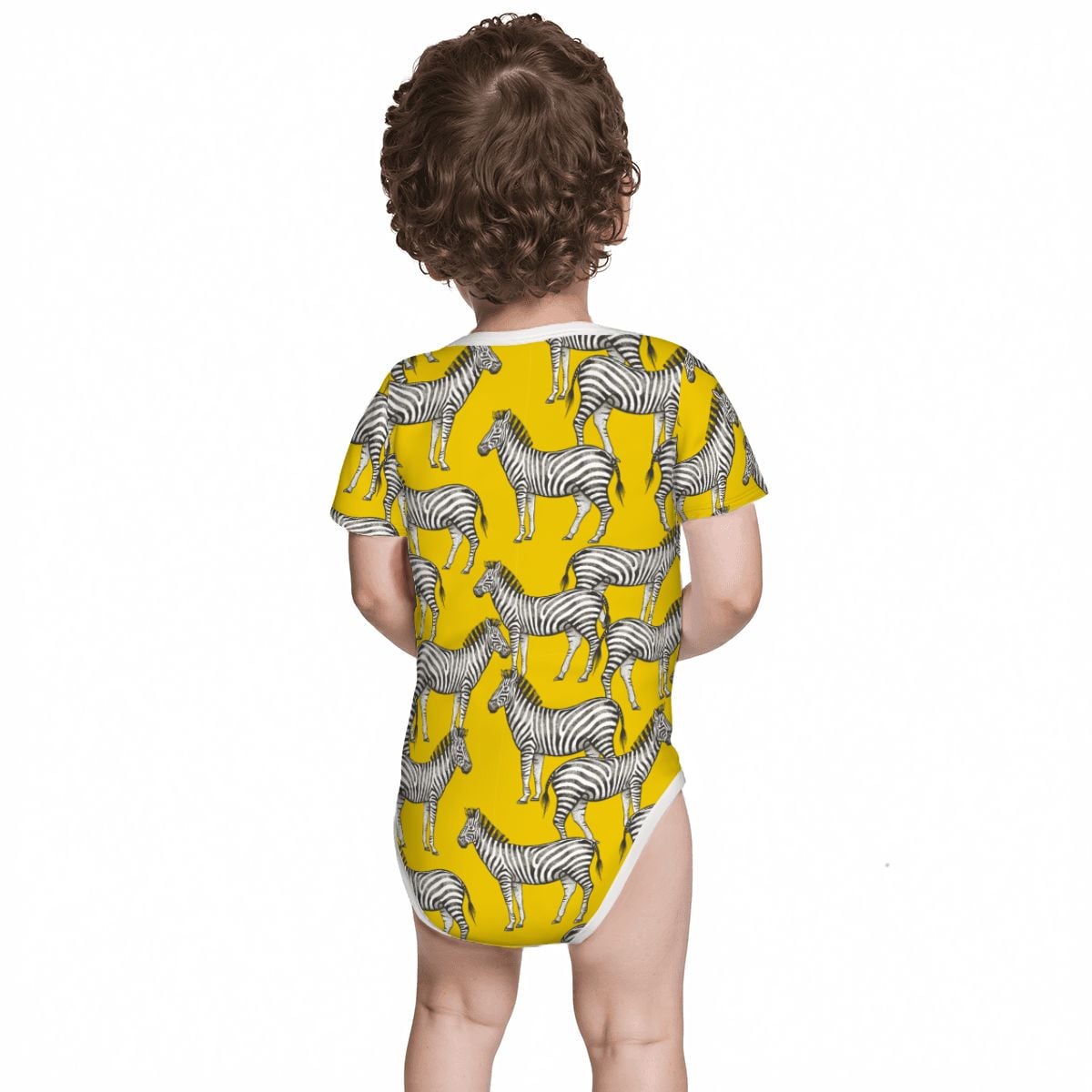 Baby Cotton Short Sleeve Onesie - ZEBRA