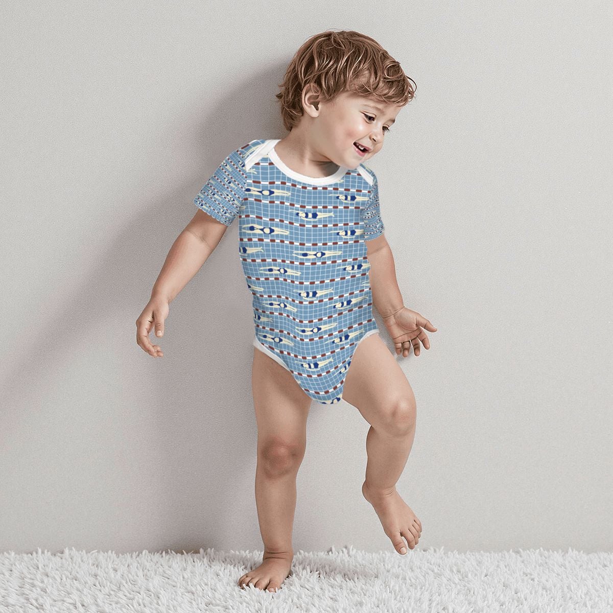 Baby Cotton Short Sleeve Onesie - No. 09