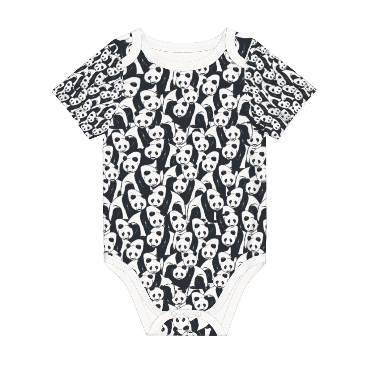 Baby Cotton Short Sleeve Onesie - PANDA