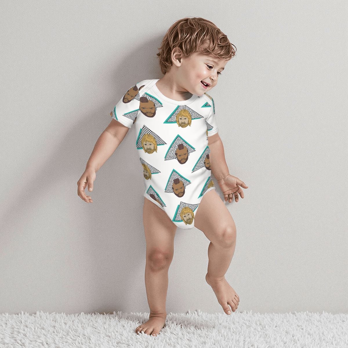 Baby Cotton Short Sleeve Onesie - DUDE