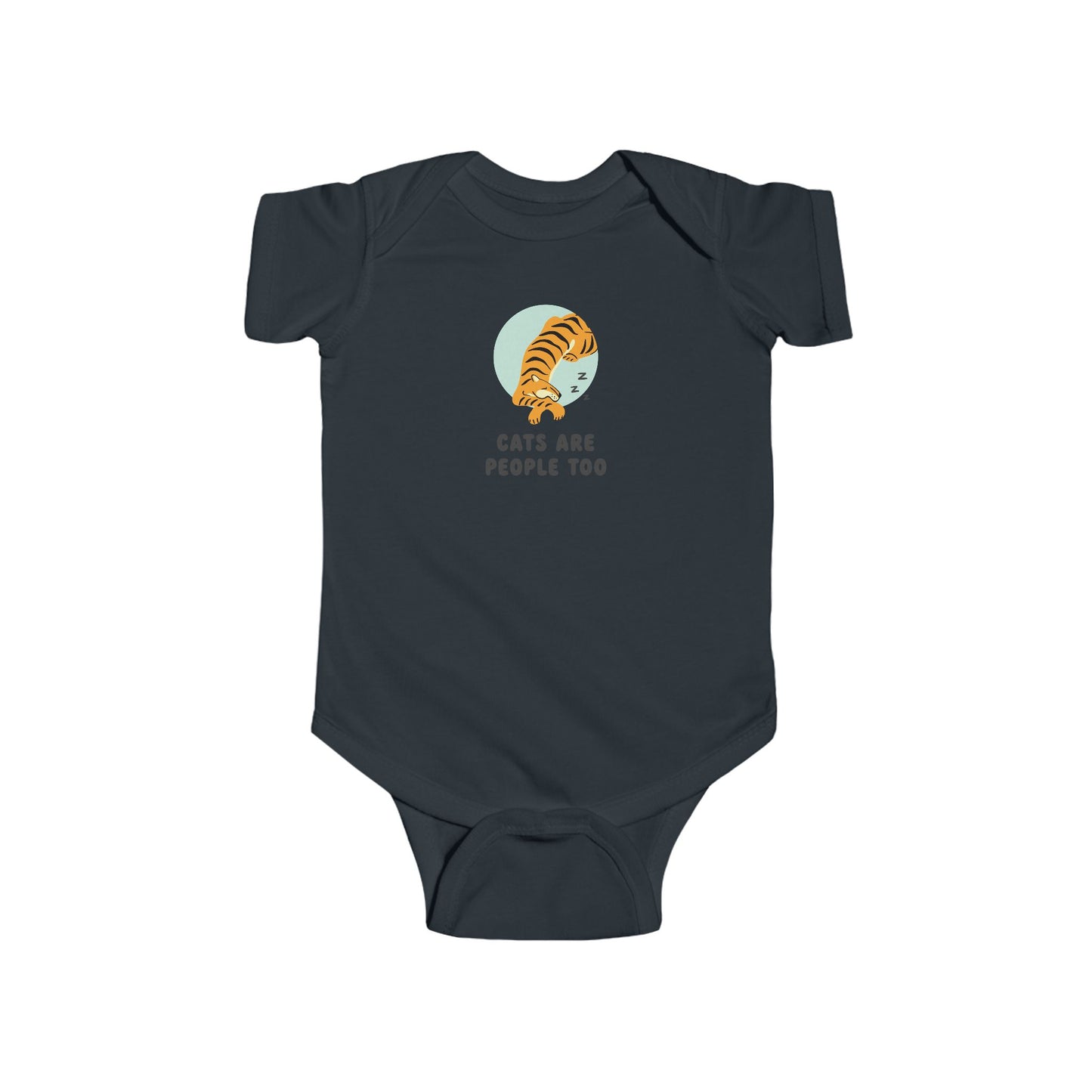 Cats Are People Too Baby Bodysuit | Funny Tiger Baby Onesie | Infant Bodysuit | Rabbit Skins 4424