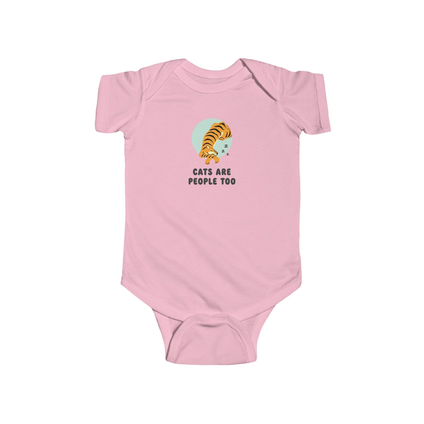 Cats Are People Too Baby Bodysuit | Funny Tiger Baby Onesie | Infant Bodysuit | Rabbit Skins 4424