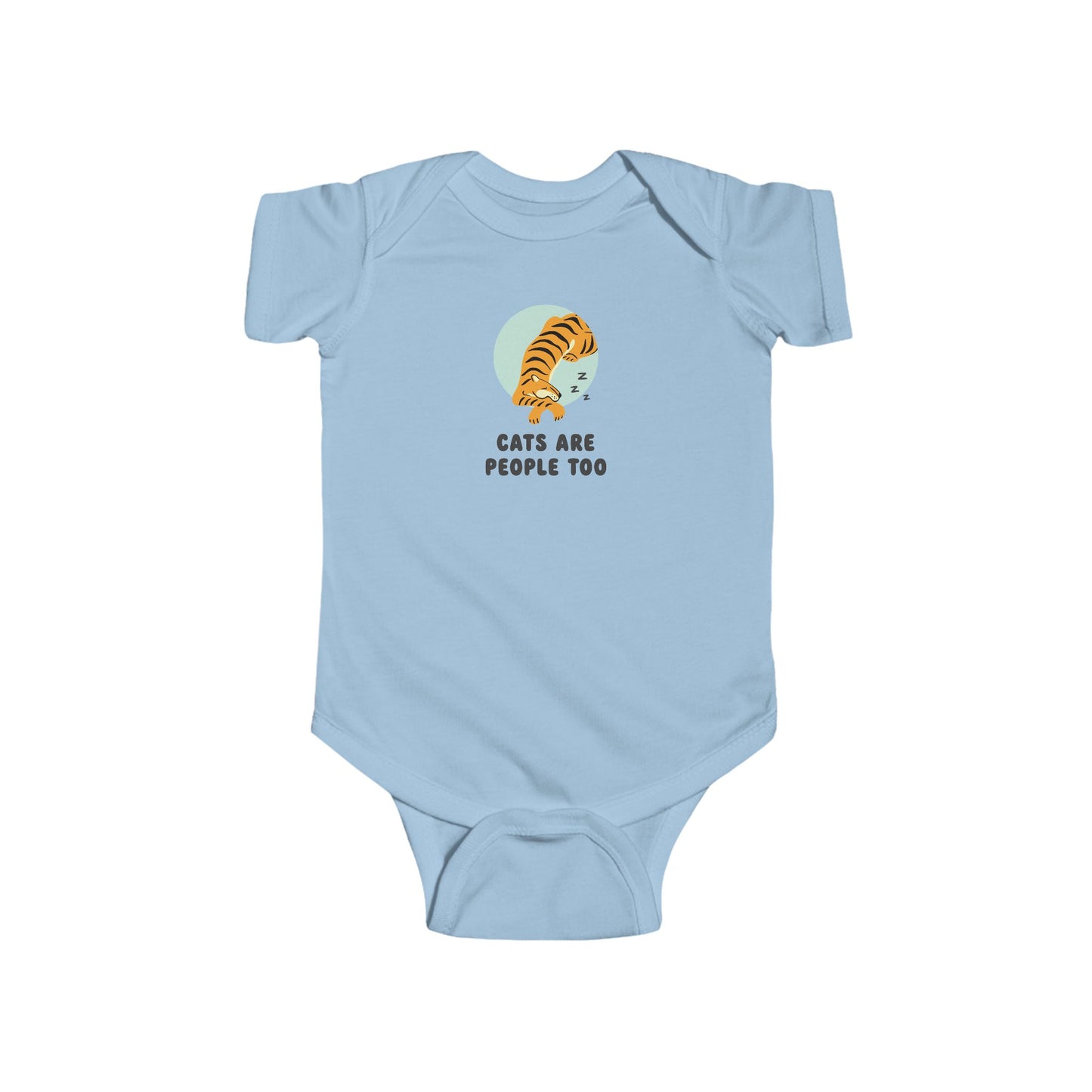 Cats Are People Too Baby Bodysuit | Funny Tiger Baby Onesie | Infant Bodysuit | Rabbit Skins 4424