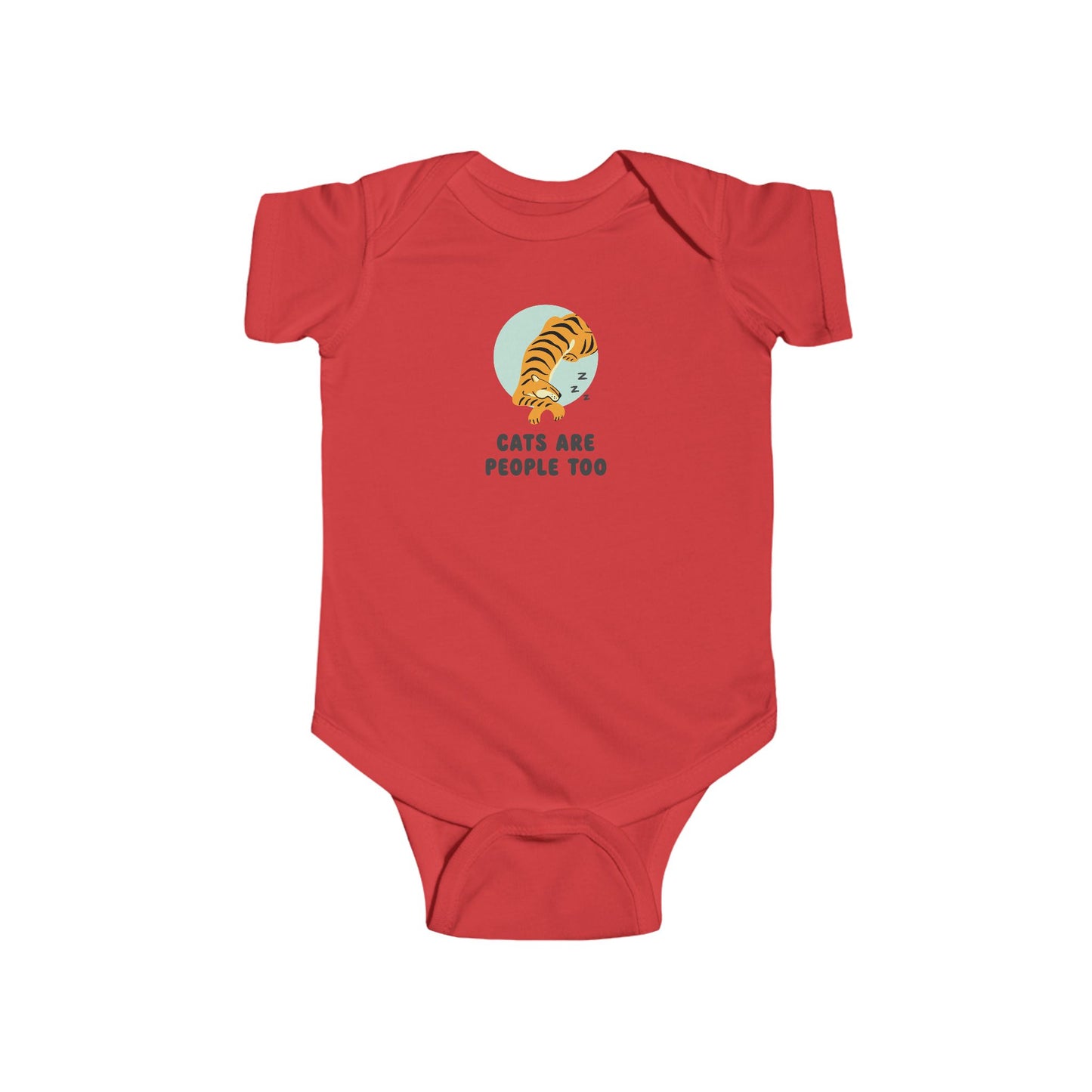 Cats Are People Too Baby Bodysuit | Funny Tiger Baby Onesie | Infant Bodysuit | Rabbit Skins 4424