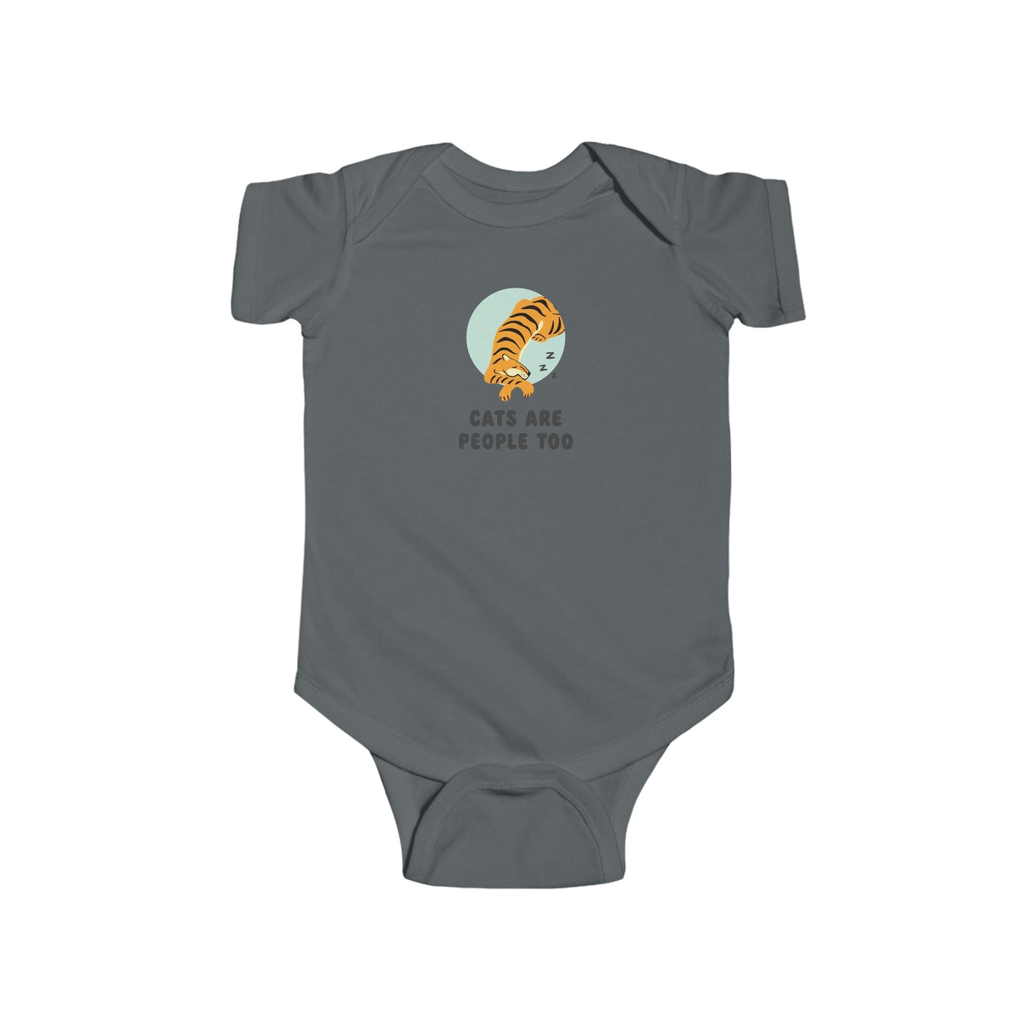 Cats Are People Too Baby Bodysuit | Funny Tiger Baby Onesie | Infant Bodysuit | Rabbit Skins 4424