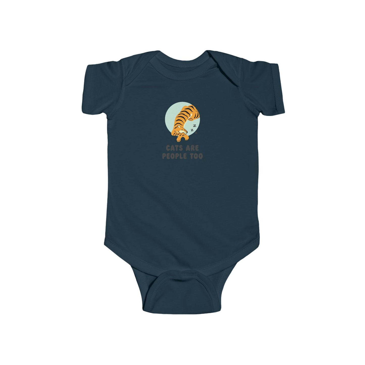 Cats Are People Too Baby Bodysuit | Funny Tiger Baby Onesie | Infant Bodysuit | Rabbit Skins 4424