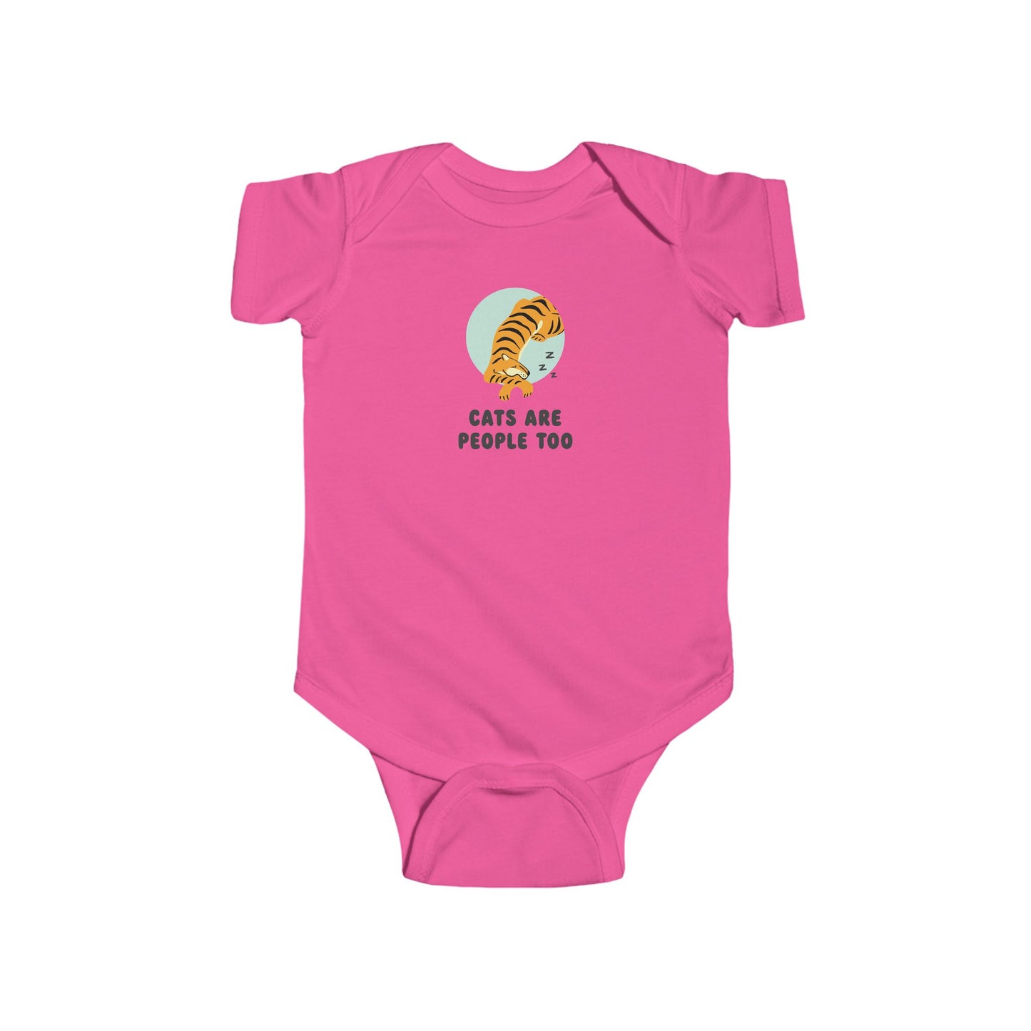 Cats Are People Too Baby Bodysuit | Funny Tiger Baby Onesie | Infant Bodysuit | Rabbit Skins 4424
