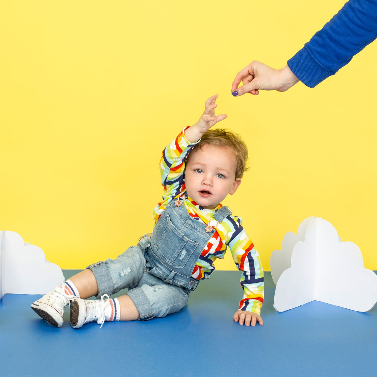 Baby Cotton Short Sleeve Onesie - Somewhere Over the Rainbow