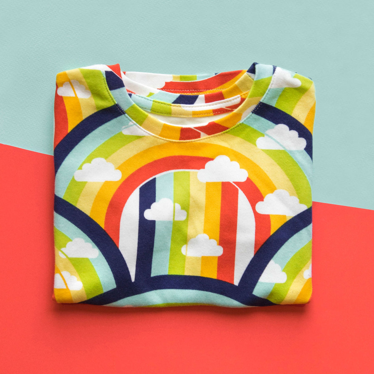 Baby Cotton Short Sleeve Onesie - Somewhere Over the Rainbow