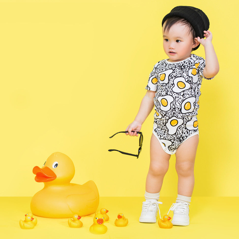 Baby Cotton Short Sleeve Onesie - You are my sunny side up