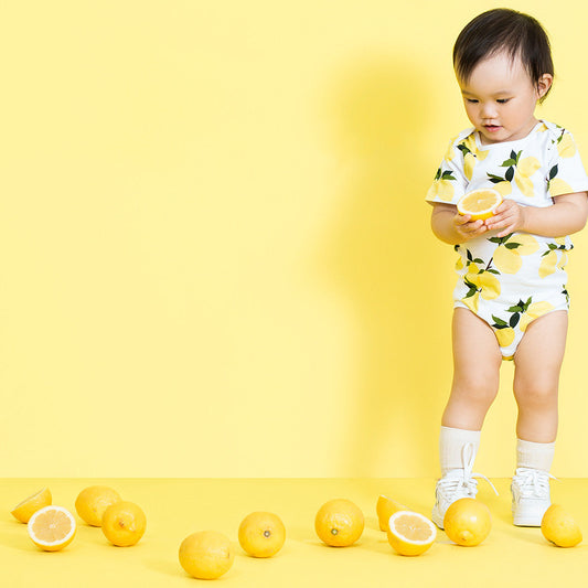 Baby Cotton Short Sleeve Onesie - When Life Gives You Lemons
