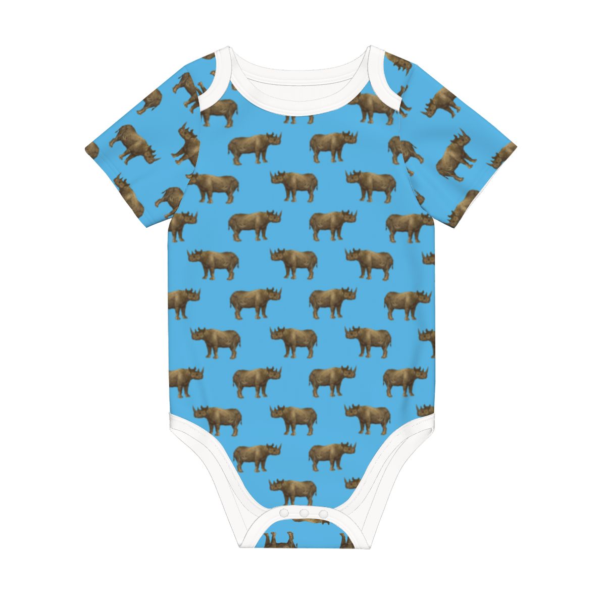 Baby Cotton Short Sleeve Onesie - RHINO