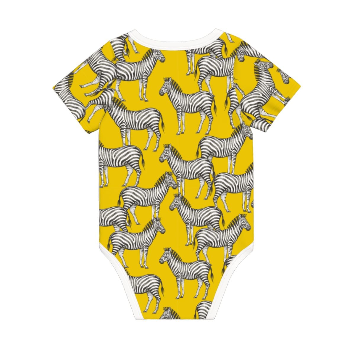 Baby Cotton Short Sleeve Onesie - ZEBRA