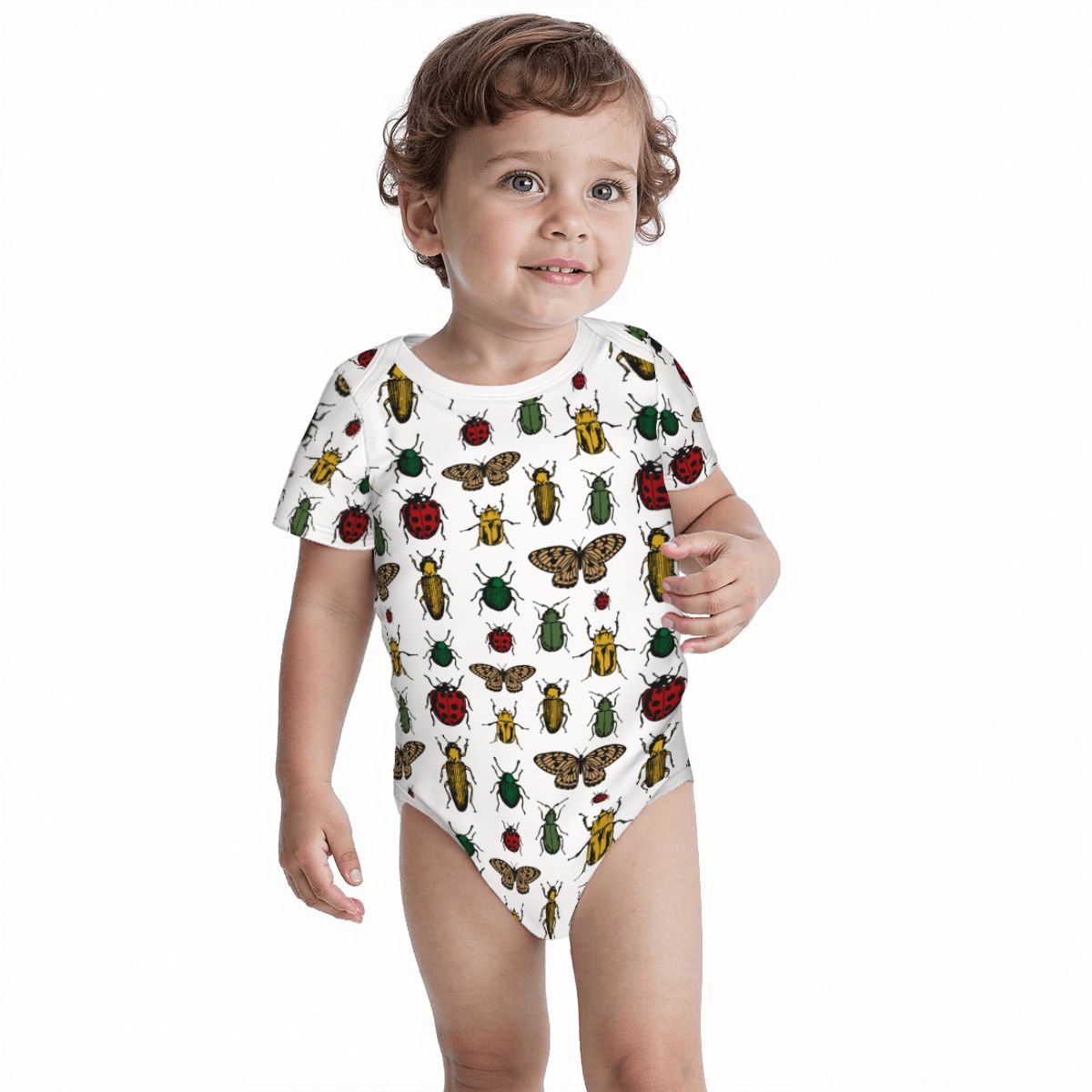 Baby Cotton Short Sleeve Onesie - BUGS