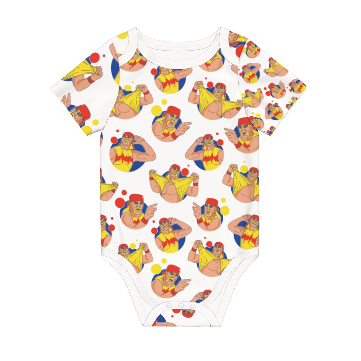 Baby Cotton Short Sleeve Onesie - HOGAN WHITE TEETH