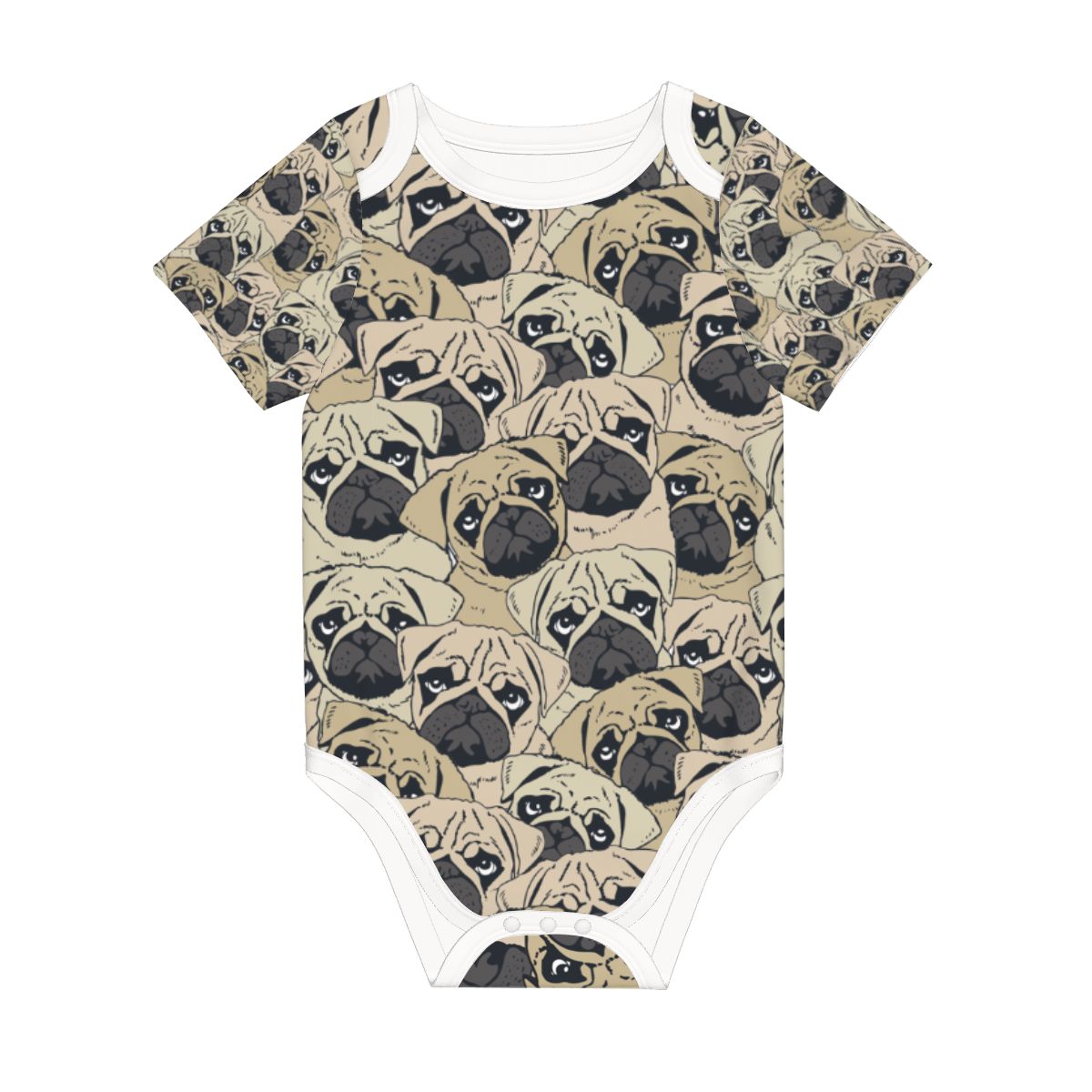 Baby Cotton Short Sleeve Onesie - PUG