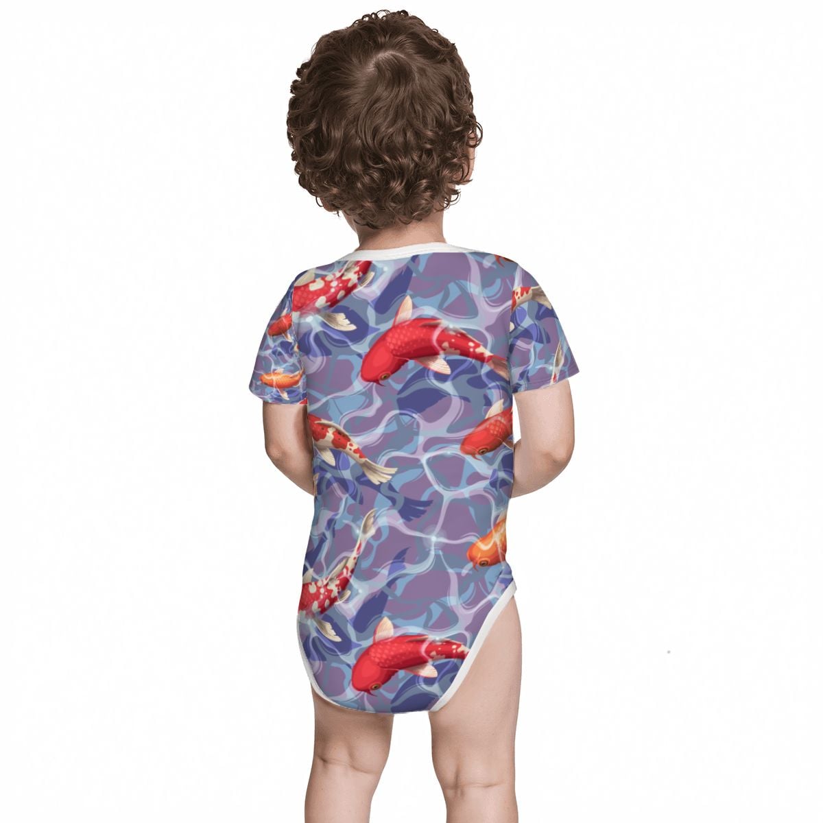 Baby Cotton Short Sleeve Onesie - KOI WATER