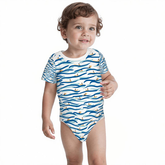 Baby Cotton Short Sleeve Onesies - Just Go With The Flow