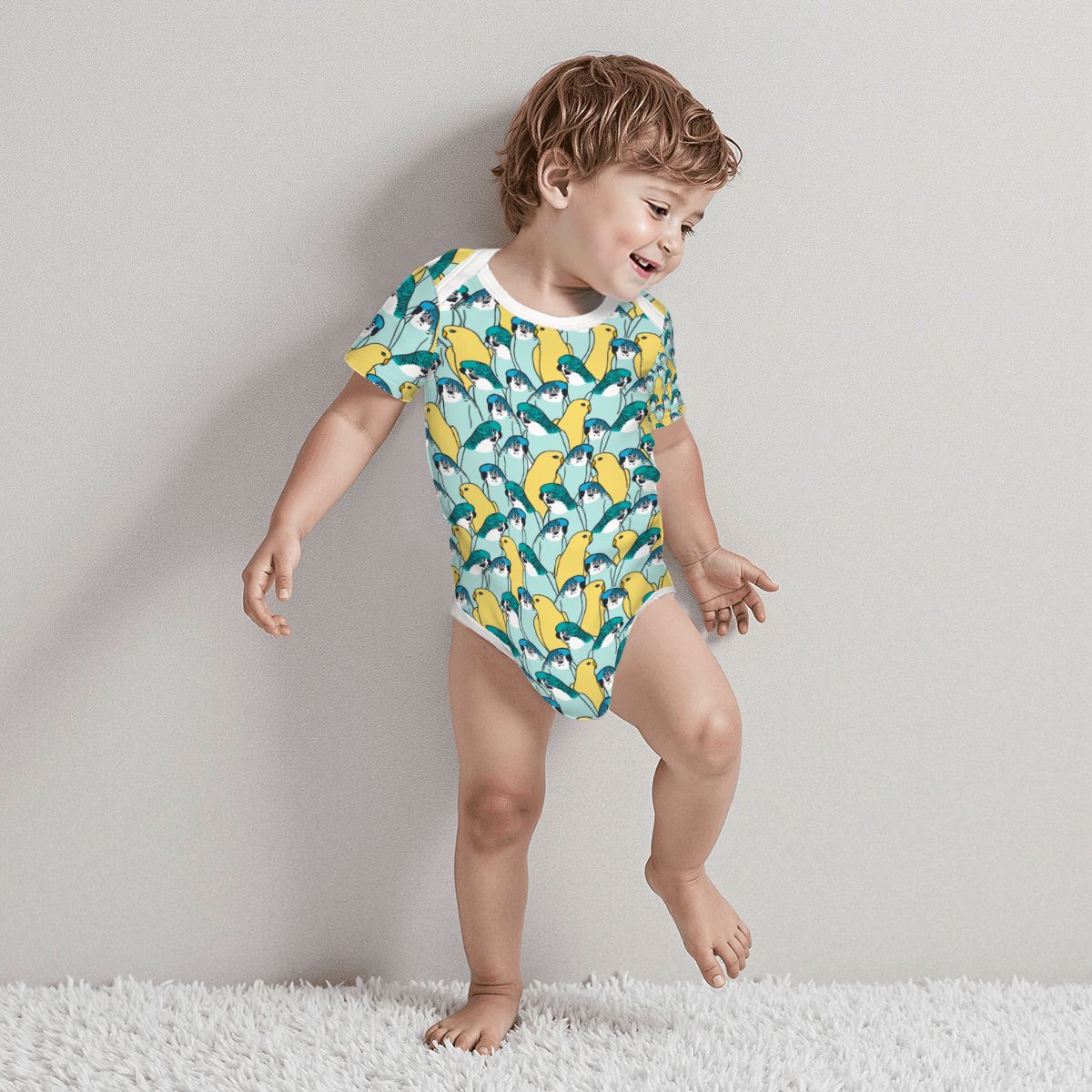 Baby Cotton Short Sleeve Onesie - No. 21