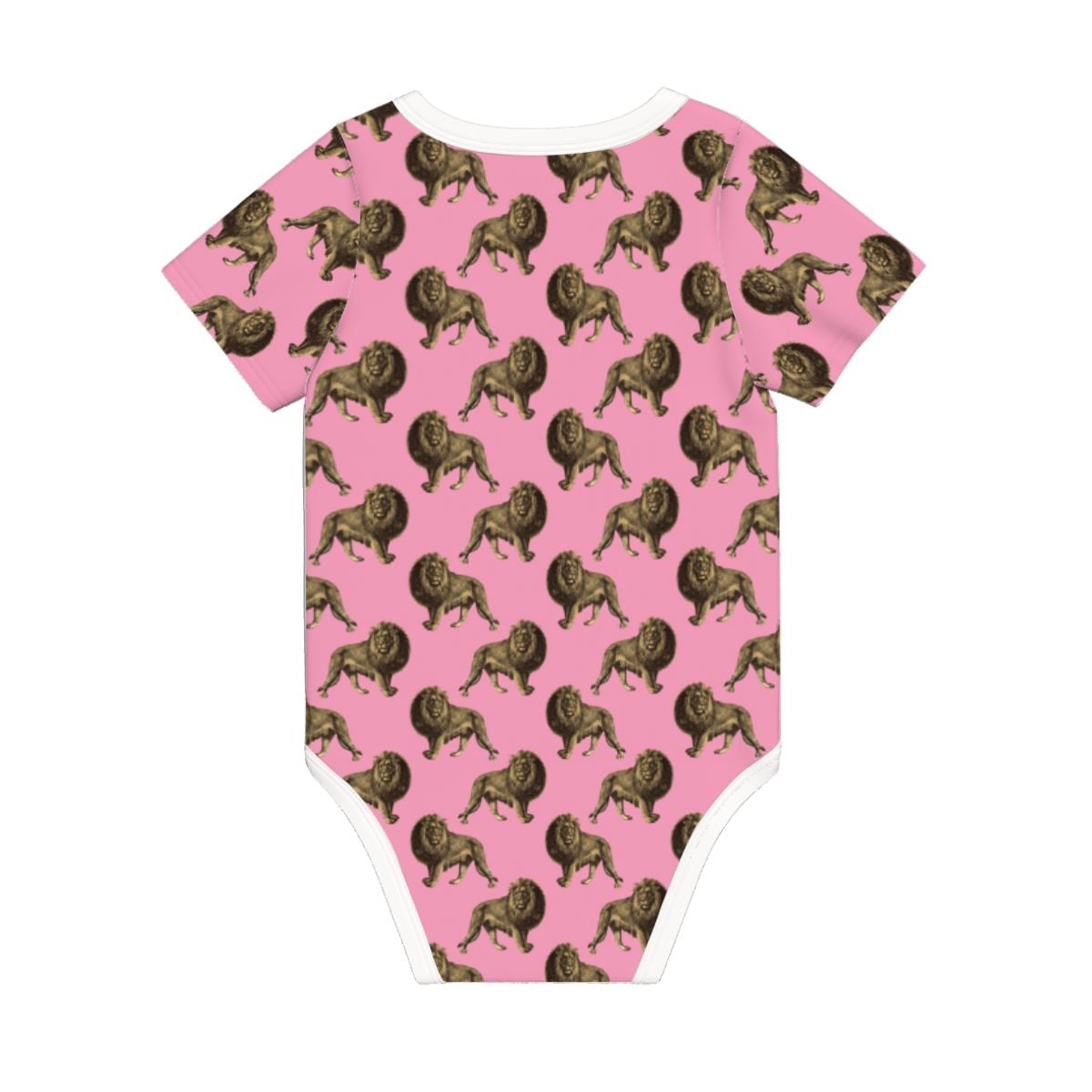 Baby Cotton Short Sleeve Onesie - LION