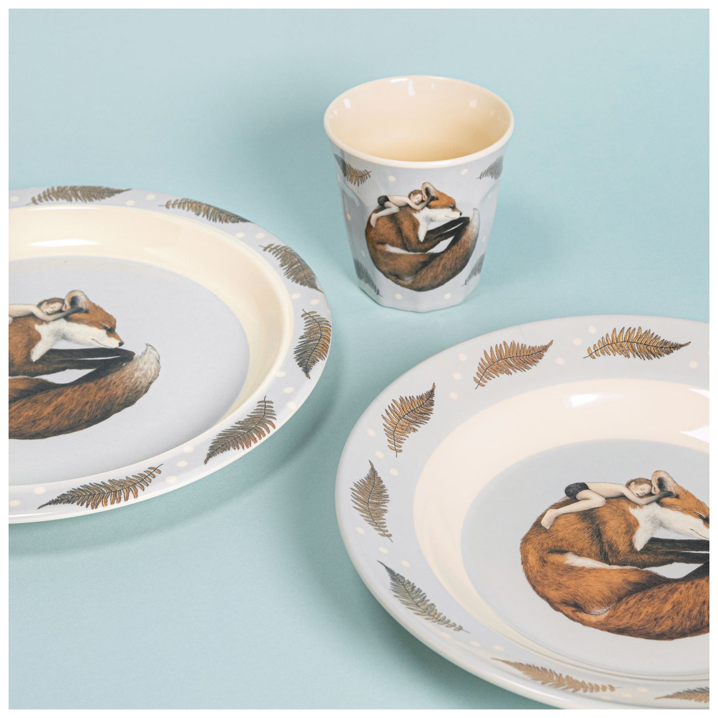 FOX & ORIGAMI Bird Dish Set