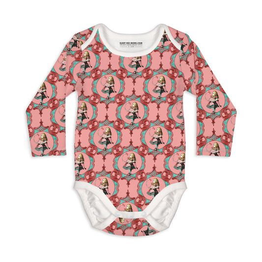 Long Sleeve Baby Bodysuit CURIOUSER AND CURIOUSER