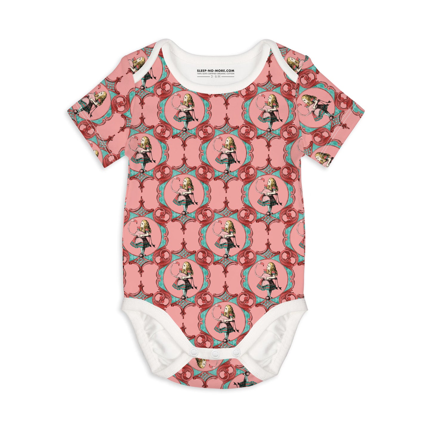 Short Sleeve Baby Bodysuit CURIOUSER AND CURIOUSER