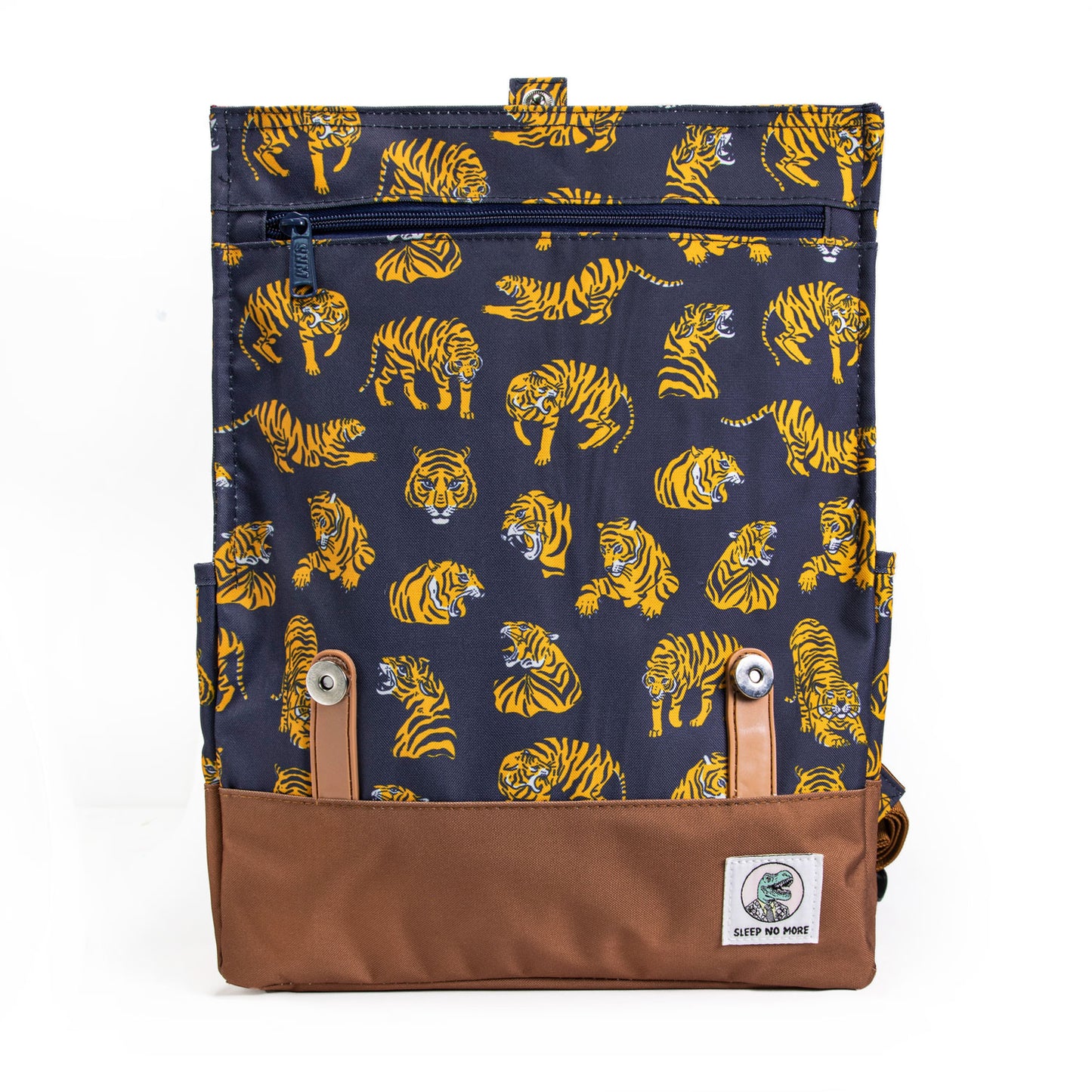 Vintage Backpack ✦ Old School Tiger Navy Blue