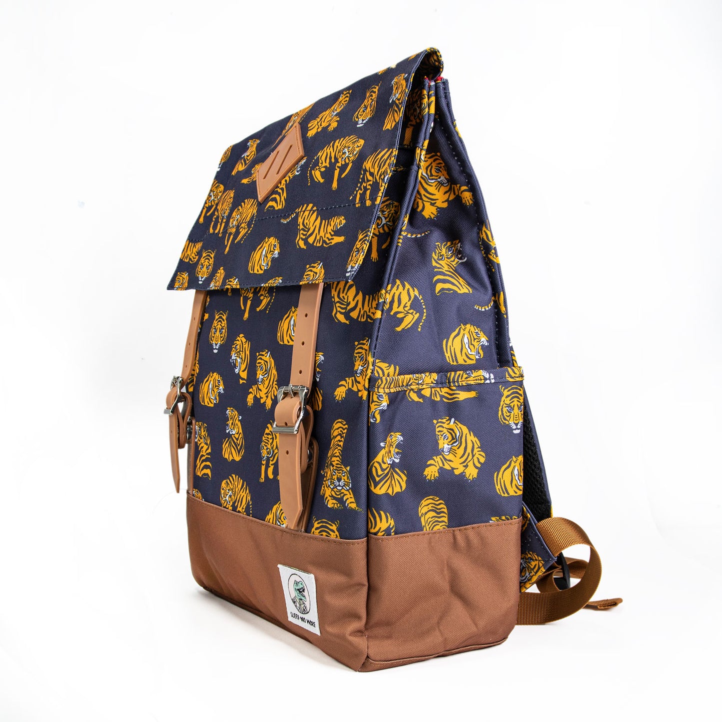 Vintage Backpack ✦ Old School Tiger Navy Blue