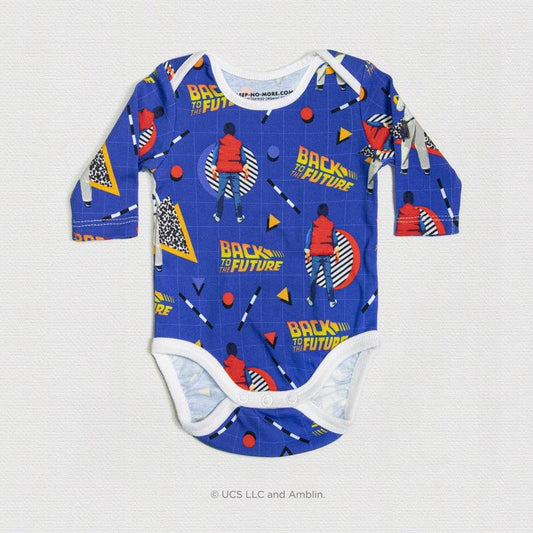 Back To The Future Long Sleeve Baby Bodysuit Bundle-Baby bodysuit bundle-sleep-no-more
