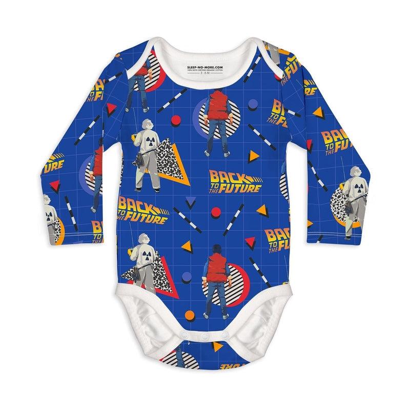 Long Sleeve Baby Bodysuit BACK TO THE FUTURE 01-baby bodysuits-sleep-no-more