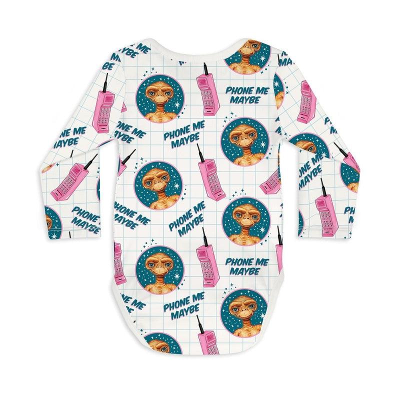 Long Sleeve Baby Bodysuit E.T. THE EXTRA TERRESTRIAL 01-baby bodysuits-sleep-no-more