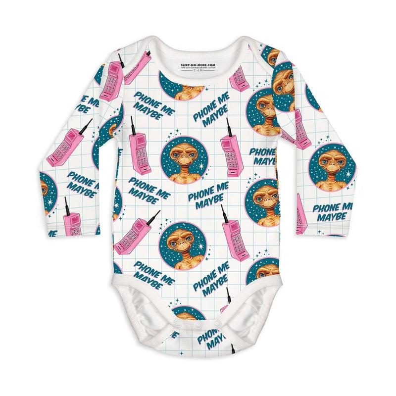 Long Sleeve Baby Bodysuit E.T. THE EXTRA TERRESTRIAL 01-baby bodysuits-sleep-no-more