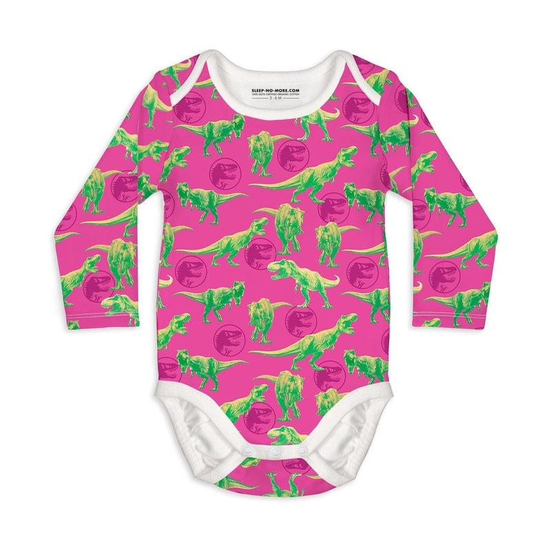 Long Sleeve Baby Bodysuit FASTER THAN A T.REX-baby bodysuits-sleep-no-more
