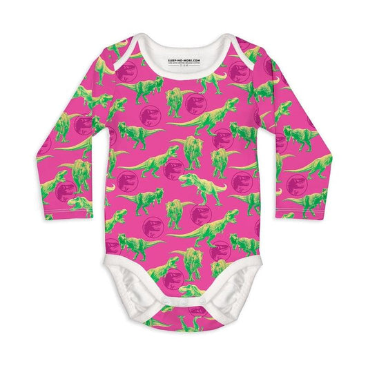 Long Sleeve Baby Bodysuit FASTER THAN A T.REX-baby bodysuits-sleep-no-more