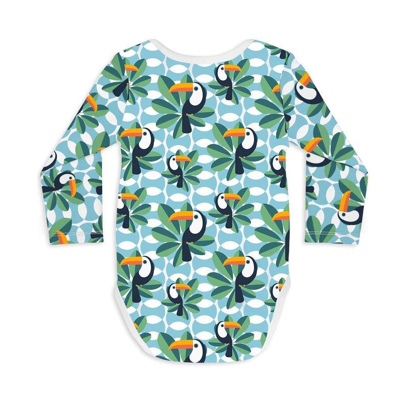 Long Sleeve Baby Bodysuit IF I CAN, TOUCAN TOO-baby romper-sleep-no-more