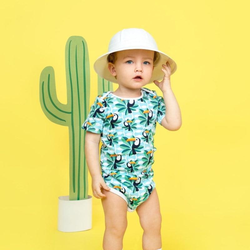 Long Sleeve Baby Bodysuit IF I CAN, TOUCAN TOO-baby romper-sleep-no-more