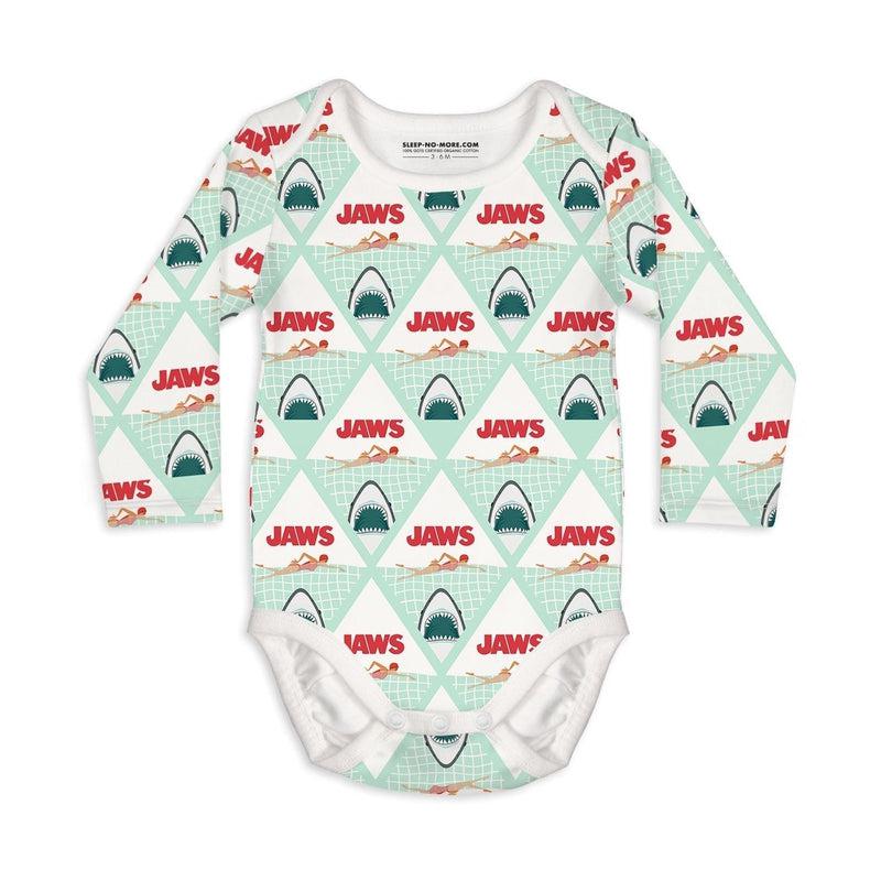 Long Sleeve Baby Bodysuit JAWS 01-baby romper-sleep-no-more